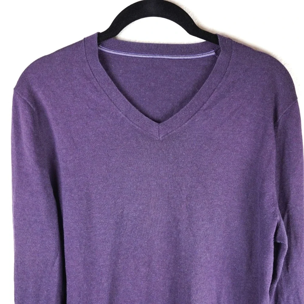Banana Republic Sweater Mens Large Silk Cotton Cashmere V Neck Academia Preppy